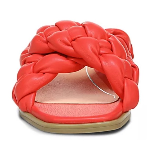 Vionic Braided Cross Strap Slides Kalina color Poppy size 11 - Picture 4 of 7
